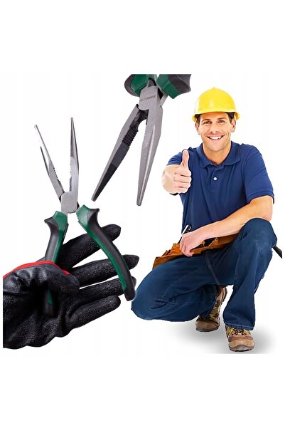Mardil Clește cu vârf drept lung Cr-V 200 mm, Unealtă de precizie pentru prin...