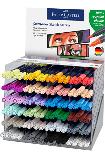 Faber Castell Комплект от 120 броя маркери за скициране с два върха GOLDFABER...