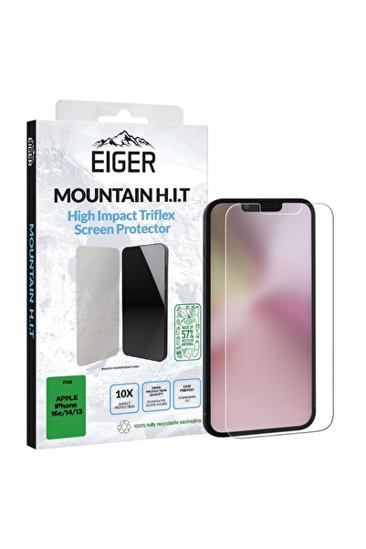 EIGER Folie Clear Triflex H.I.T GRS iPhone 17e / iPhone 16e / iPhone 14 / iPh...