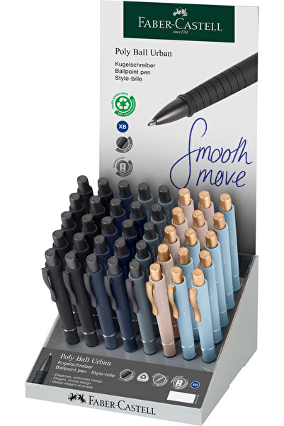 Faber Castell ΣΕΤ 40 ΤΕΜΑΧΙΩΝ ΣΤΥΛΟΙ ΜΕ ΜΗΧΑΝΙΣΜΟ POLY BALL URBAN FABER-CASTELL