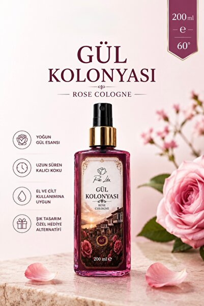 ROSE LİFES ERTAŞLAR GÜL KOLONYASI 200ml