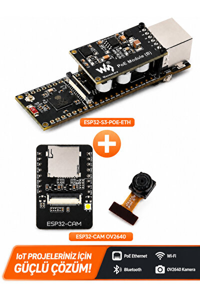 OEM ESP32-S3-POE-ETH + ESP32-CAM OV2640 Kamera Modüllü Iot Geliştirme Kartı Seti