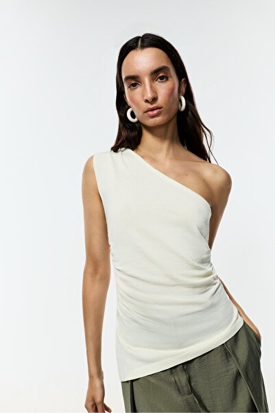 LEFTIES Asimetrik triko top