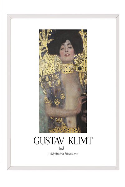 Postifull Gustav Klimt - Judith, Painting with White Frame, Art Series No:111976