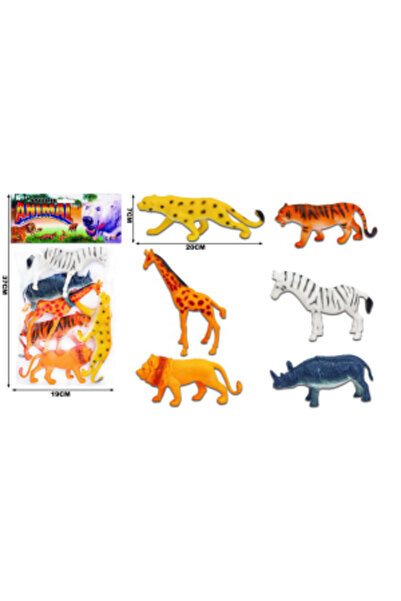 CasaDesteapta.ro Jucarie Figurine Animale Junglă și Safari, Pachet 6 Bucăți