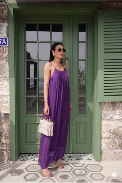silkhouse İthal Yırtmaçlı İpek Elbise