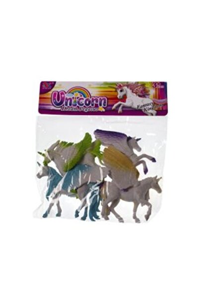 CasaDesteapta.ro Toy Top Bottom Set of unicorn figurines Pegasus magic wings ...