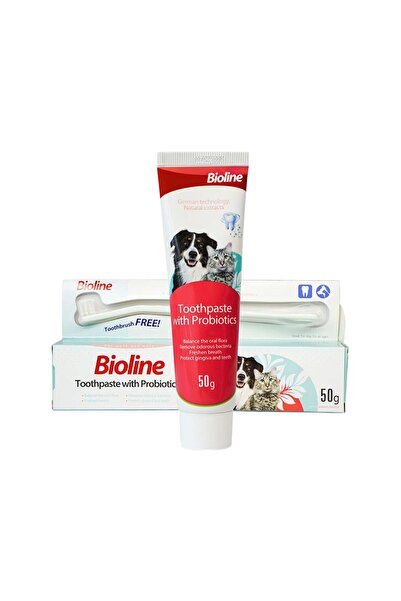 Bioline PASTA DE DINTI CU PROBIOTICE PENTRU CAINI SI PISICI 50G