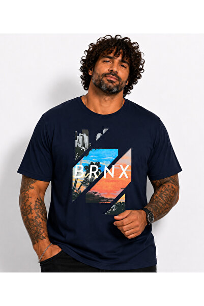 Starbattal Tricou cu gâtul în formă de O pentru bărbați, mărime mare, Brnx 26...