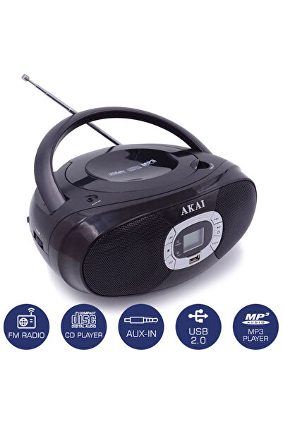 AKAI BM004A-614 Φορητό HiFi με ραδιόφωνο, CD, USB και Aux-In