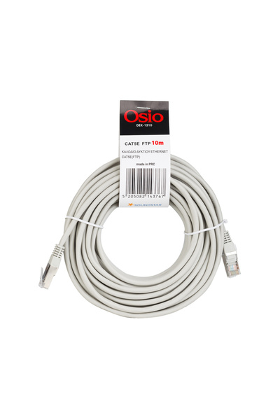 OSIO OEK-1310 Kαλώδιο δικτύου Εthernet Cat5e (FTP) RJ45 σε RJ45 10m