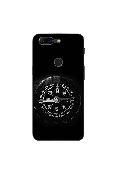 OEM Калъф, съвместим с OnePlus 5T, силиконов гел TPU, винтидж модел с компас
