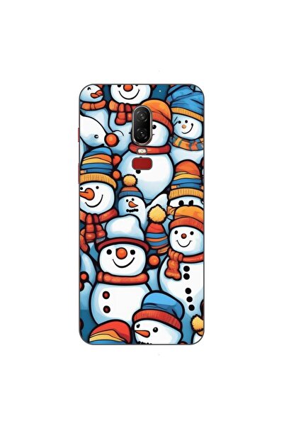 OEM Husa compatibila cu OnePlus 6 Silicon Gel Tpu Model Snowman Pattern