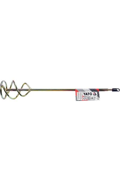 yato YT-5493 Mixing Paddle, Steel, 100 x 600 mm, Silver