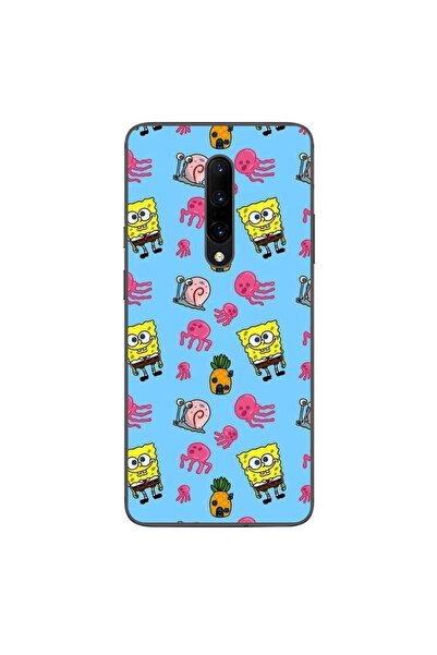 OEM Case compatible with OnePlus 7 Pro Silicone Gel Tpu Model Spongebob Pattern
