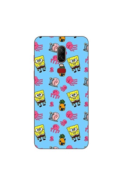 OEM Husa compatibila cu OnePlus 6 Silicon Gel Tpu Model Spongebob Pattern