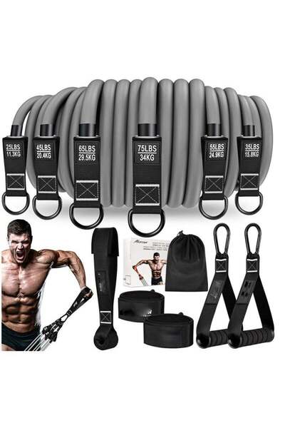 Arabest 300LBS Heavy Resistance Bands Set, Exercise Bands with Handles for Me...