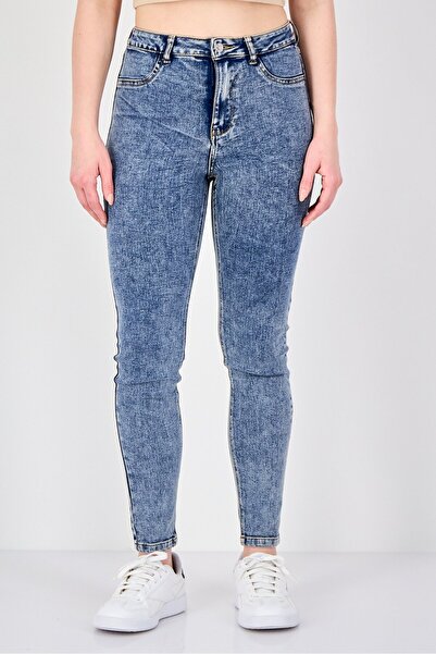 Don't Call Me Jennyfer Women Regular Fit Washed Stretchable Jegging, Denim Blue