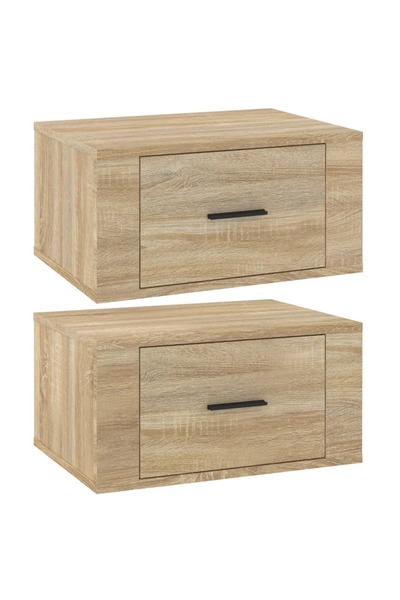 vidaxl Noptiere de perete, 2 buc., stejar sonoma, 50x36x25 cm