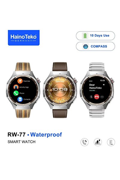 Serreha Haino Teko RW-77 Amoled Ekran Su Geçirmez Dahili Pusulalı Akıllı Saat 10 Gün Pil Ömürlü