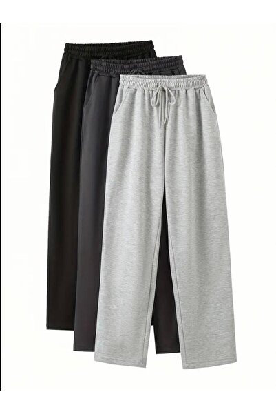 TORUK MAKTO 3 Pieces Unisex Regular Pipe Leg Basic Sweatpants