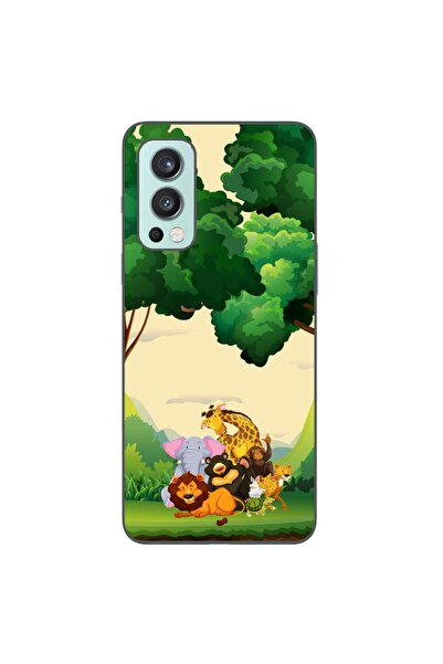 OEM Husa compatibila cu OnePlus Nord 2 Silicon Gel Tpu Model Jungla cu Animale