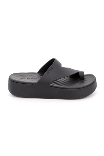 Crocs Γυναικείο Mule Getaway Platform Toe Loop Ανατομικό Χρώματος Μαύρο 21083...