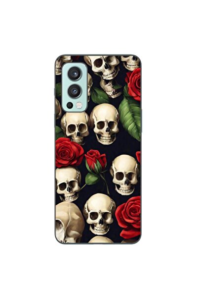 OEM Husa compatibila cu OnePlus Nord 2 Silicon Gel Tpu Model Skulls and Roses
