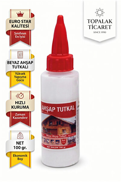 TOPALAKTİCARET Beyaz Ahşap Tutkalı Hızlı Kuruyan Iskelet Tutkalı 100 gr mdf y...