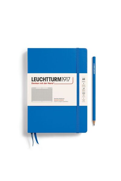 Leuchtturm Caiet A5 cu copertă rigidă, albastru ciel