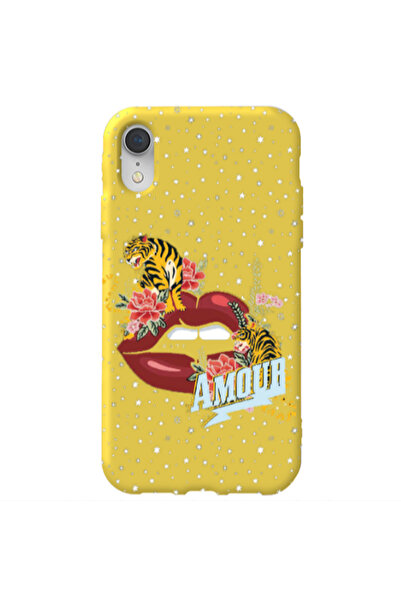 Other Apple iPhone Xr Amour Yellow Colored Silicone TPU Θήκη