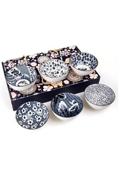 Yıldızan Tamgün Set of 6 Patterned Porcelain Bowls 320 Ml, Soup Bowl, Breakfa...