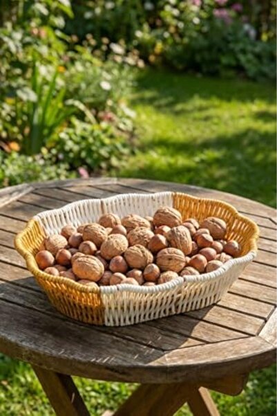 Yıldızan Nzr Beautestore Buffer Oval Double Color Plastic Basket, Bread and F...