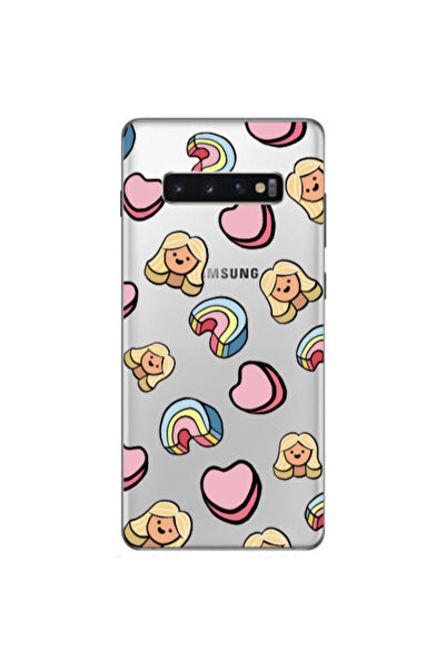 Other Samsung S10 Plus Girl rainbow and hearts Transparent Silicone TPU Θήκη