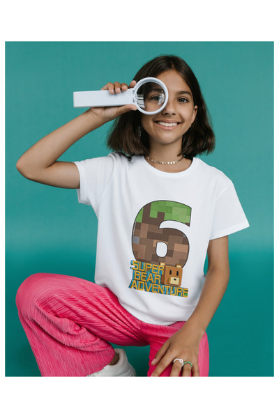 ALPŞAN TİCARET Super Bear Adventure Printed Kids' T-Shirt – Colorful Game-The...