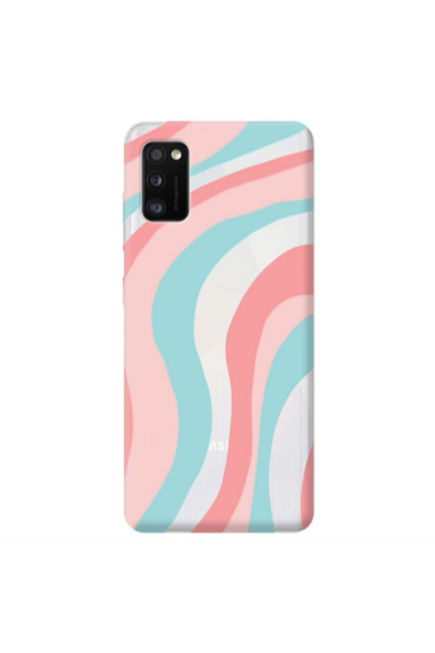 Other Samsung A41 Colored lines Transparent Silicone TPU Θήκη