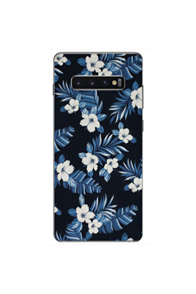 Other Samsung S10 Plus flower blue laves Transparent Silicone TPU Θήκη