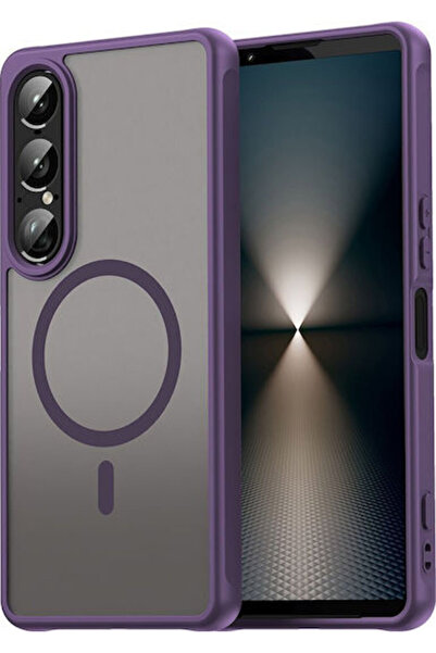 Techsuit Halofrost II Magsafe Πίσω Κάλυμμα Σιλικόνης Μωβ (Xperia 1 VII)
