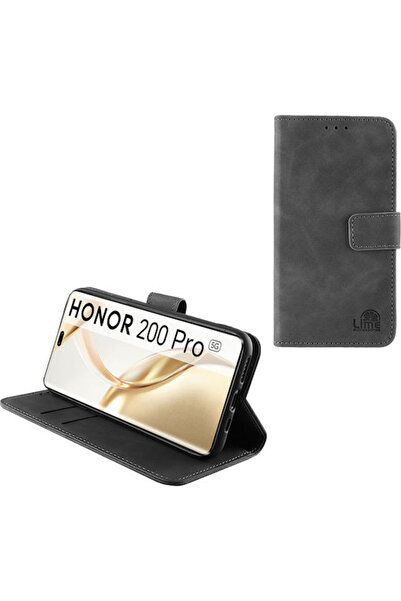 Lime&co Lime Essential Magnet Book Συνθετικό Δέρμα Γκρι (Honor 200 Pro)
