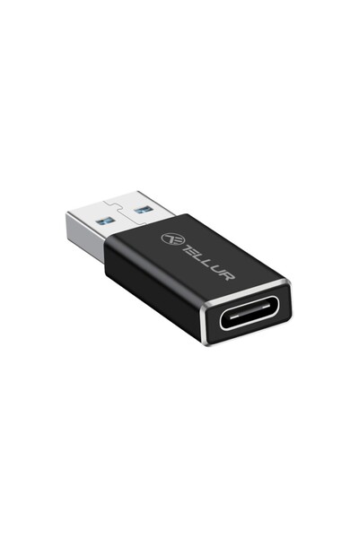 TELLUR Προσαρμογέας USB-A (αρσενικό) σε USB-C (θηλυκό), αλουμινίου