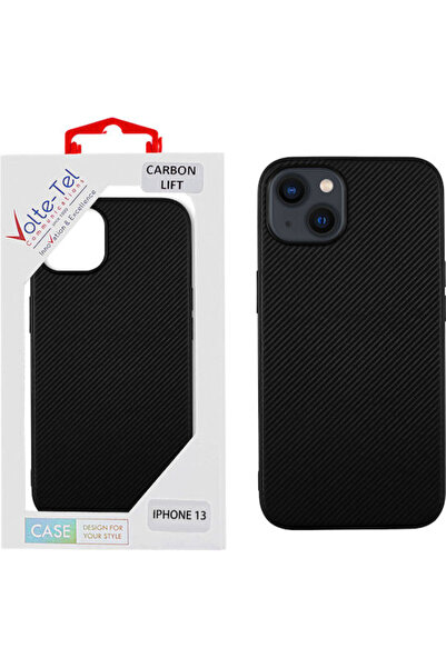 Other Volte-Tel Carbon Lift Πίσω Κάλυμμα Σιλικόνης Μαύρο (iPhone 13)