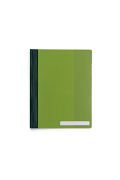 Durable Dosar din plastic cu șină și etichetă, verde
