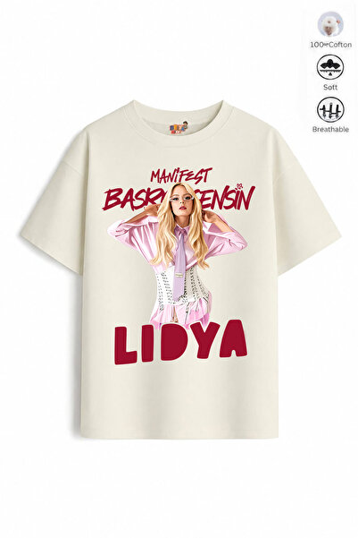 Belya Kids Wear Girl's Oversize Cotton Mani Lidya Design11 T-Shirt