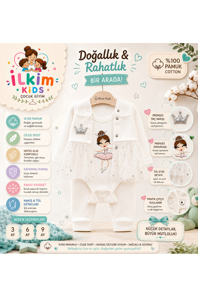 Nayinom İlkim Kids Çocuk Butik Balerin Kız Bebek Takım