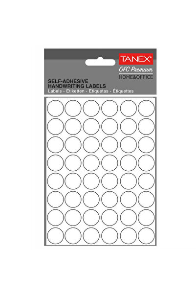 Tanex ETICHETE ROTUNDE 16MM ALBE 480/ROLĂ