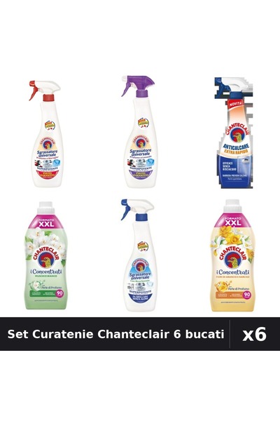 Chanteclair Set 6 Degresant și Balsam - 600ml, 625ml, 1800ml - Curatenie Casă