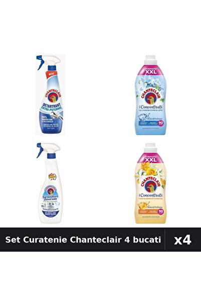 Chanteclair Set 4 Curatenie - Detartrant 625ml, Degresant 600ml, Balsam 1800m...
