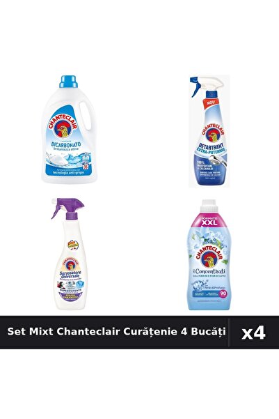Chanteclair Set 4 Detergent și Curățenie - 1575ml, 1800ml, 625ml, 600ml - Bic...