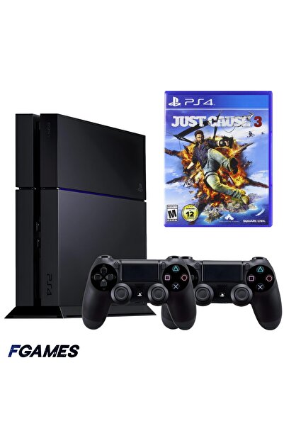 Sony Consola Playstation 4 Ps4 500GB + Două controlere + Just Cause 3 PlaySta...
