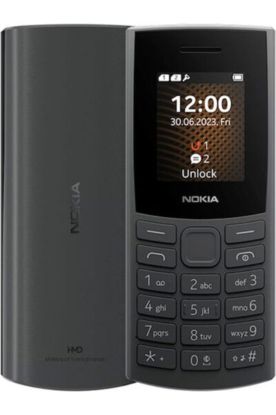 Nokia 105 (2024) Κινητό τηλέφωνο διπλής SIM με πλήκτρα (Ελληνικό Μενού) Ανθρακί